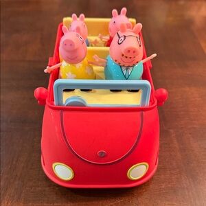 Peppa Pig Talking Car with Peppa Daddy Mummy George Dolls Toy